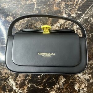 Fashion & Bags Black Leather Clutch